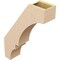 Ekena Millwork 5-inch W x 18-inch D x 24-inch H Balboa Rough Cedar Woodgrain TimberThane Knee Brace, Primed BRCUR05X18X24BOARCPR - alternate 3